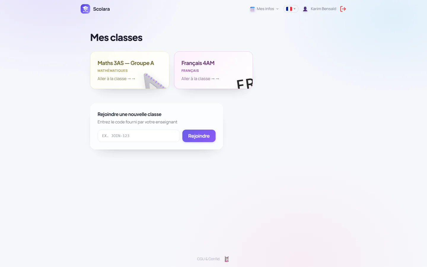 Student — My Classes