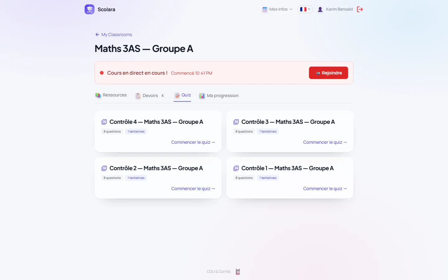 Student — Quizzes
