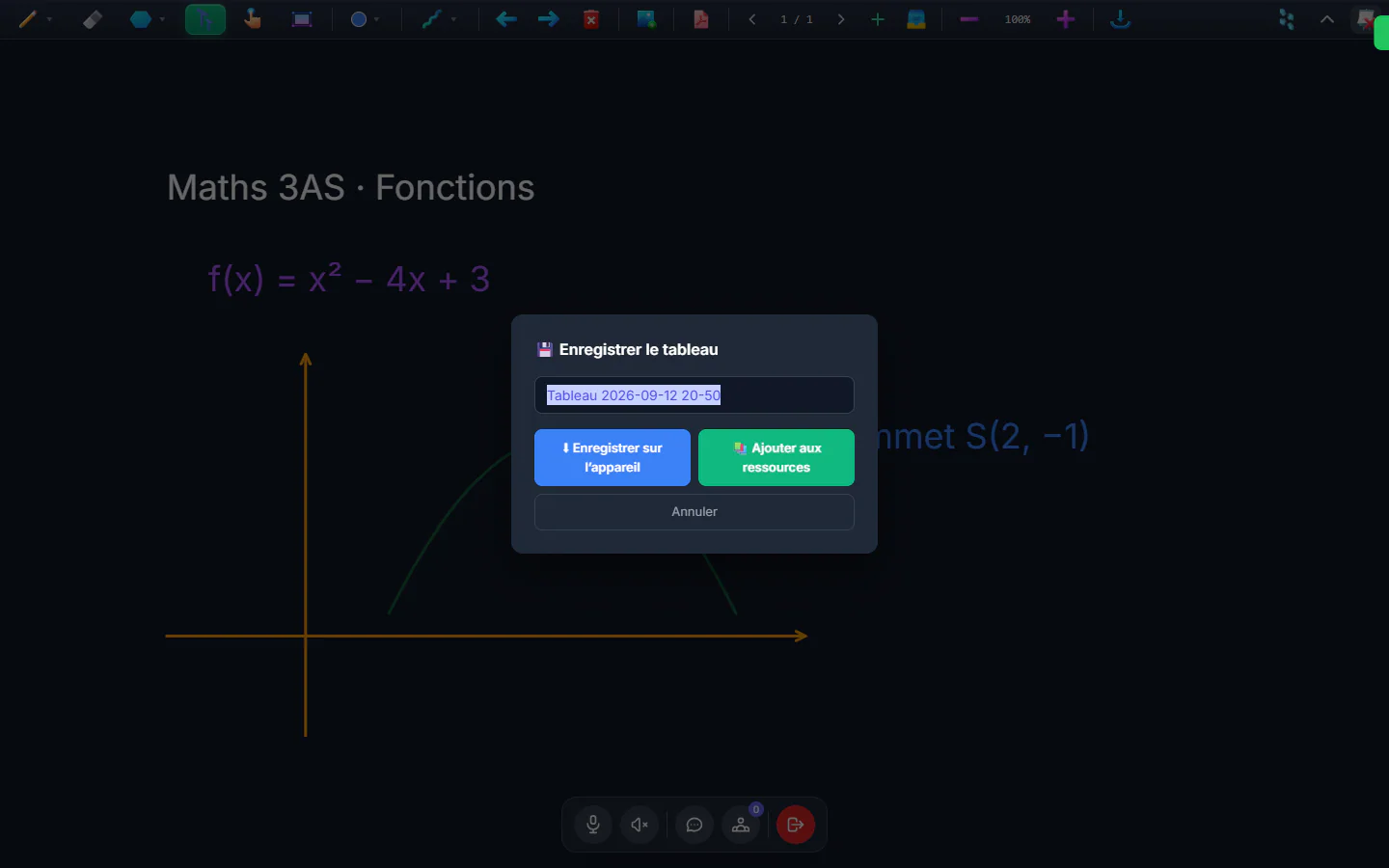 Whiteboard — Save the whiteboard